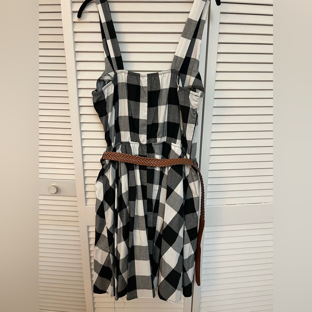 Black and White Plaid Dress